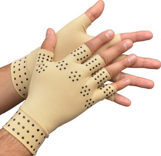 1 Pair Magnetic Therapy Fingerless Gloves Arthritis Pain Relief Heal Joints Braces Supports Health Care Tool Foot Care Tool