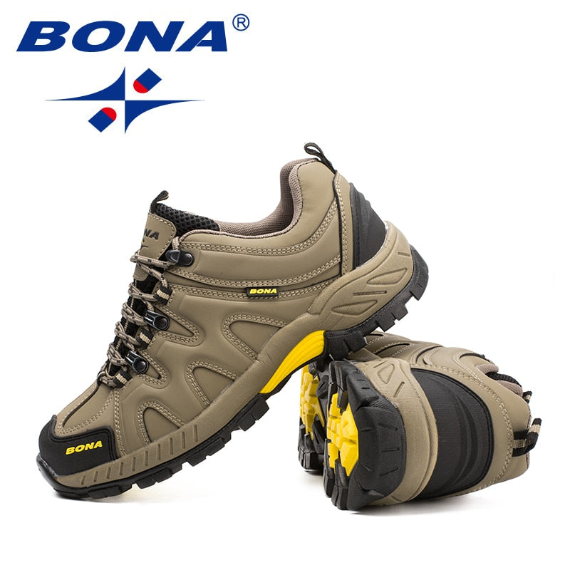 BONA Classics Style Men Hiking Shoes Lace Up Men Sport Shoes Outdoor Jogging Trekking Sneakers