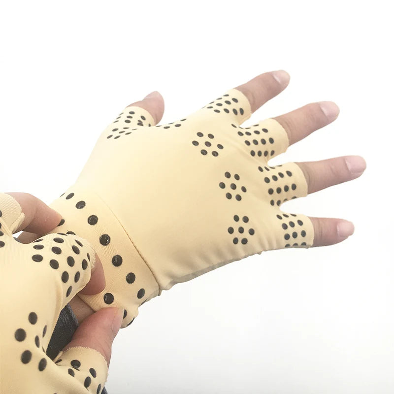 1 Pair Magnetic Therapy Fingerless Gloves Arthritis Pain Relief Heal Joints Braces Supports Health Care Tool Foot Care Tool