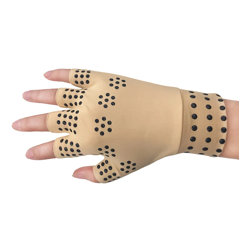 1 Pair Magnetic Therapy Fingerless Gloves Arthritis Pain Relief Heal Joints Braces Supports Health Care Tool Foot Care Tool