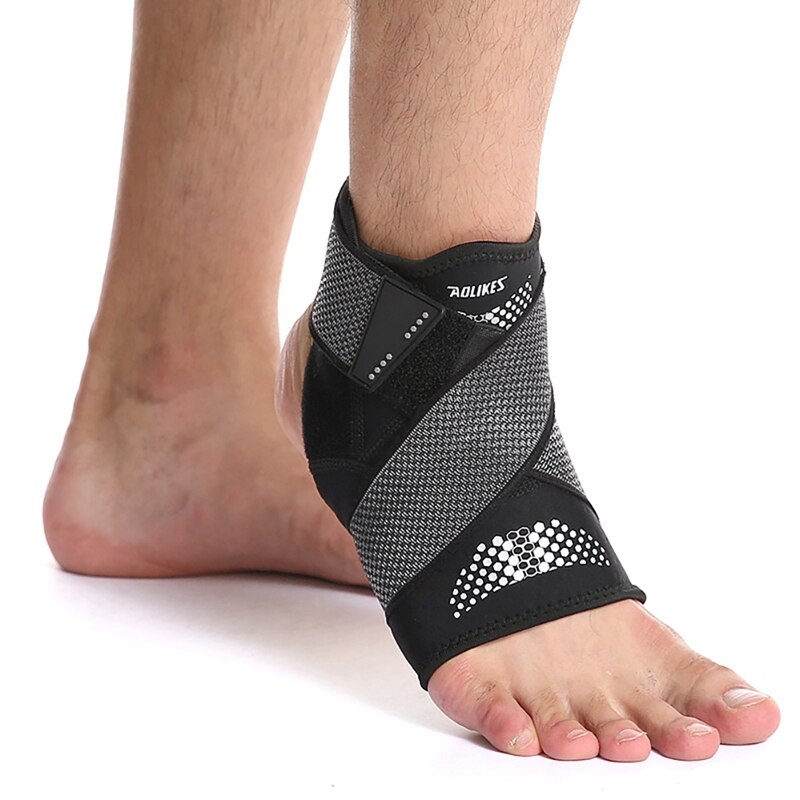 1pc Sport Ankle Brace Protector Adjustable Anti-sprain Compression Feet Support Wrap Bandage Protection With Strap