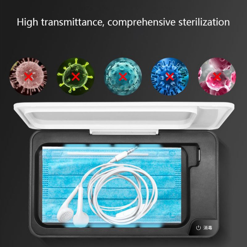 Mask Sterilizer Mobile Phone Wireless Charging Treasure Sterilization UV Sterilizers Multi Functional Portable Disinfection Box