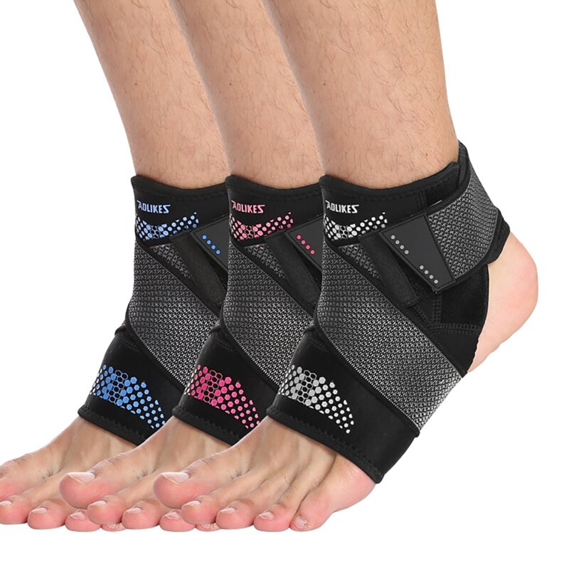 1pc Sport Ankle Brace Protector Adjustable Anti-sprain Compression Feet Support Wrap Bandage Protection With Strap