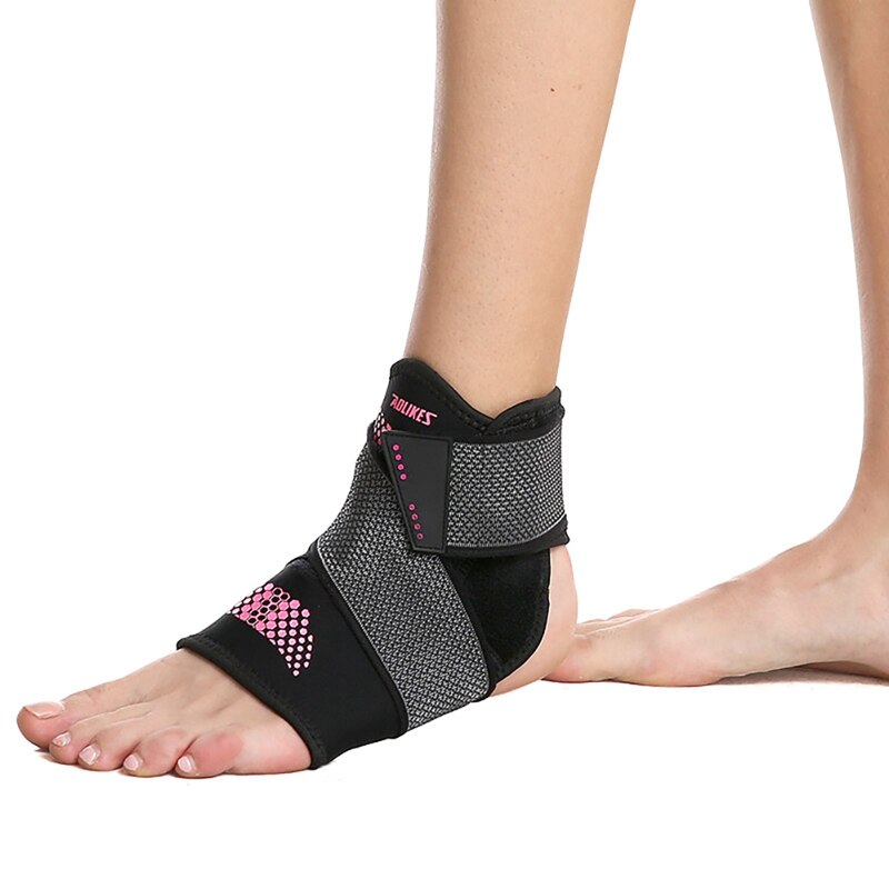 1pc Sport Ankle Brace Protector Adjustable Anti-sprain Compression Feet Support Wrap Bandage Protection With Strap