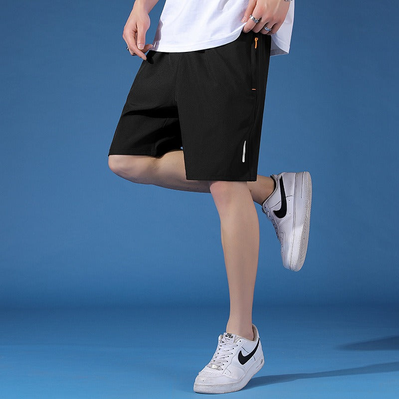 Sports Pants Mens Korean Casual 5 Inch Pants Mens Summer Shorts Solid Color Quick Drying Fashion Mens Oversized Pants