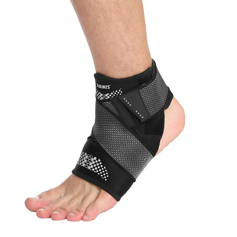 1pc Sport Ankle Brace Protector Adjustable Anti-sprain Compression Feet Support Wrap Bandage Protection With Strap