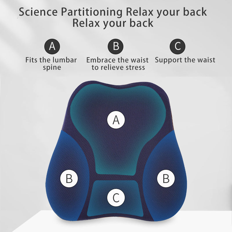 Summer Office Cushion Lumbar Back Support One Set Of Sedentary Gods Memory Foam Seat Cushion Chair Pad