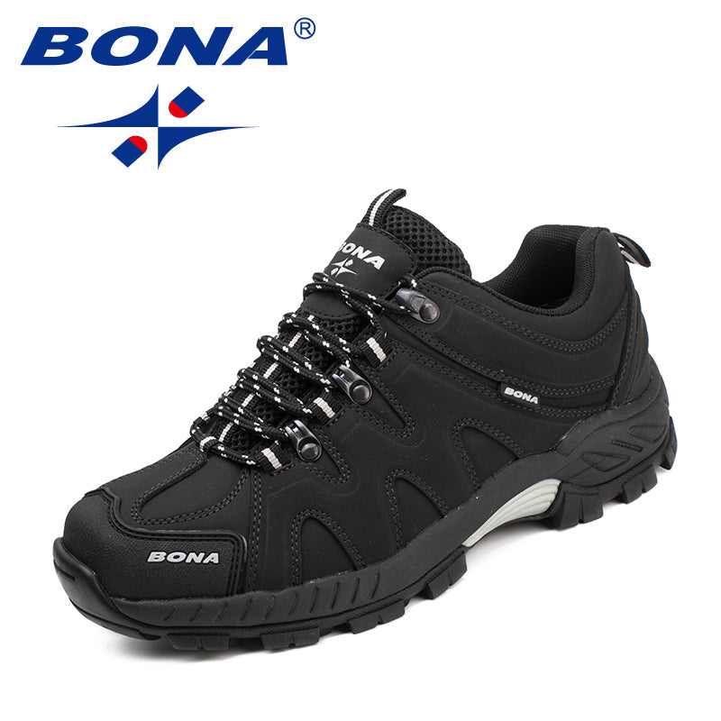 BONA Classics Style Men Hiking Shoes Lace Up Men Sport Shoes Outdoor Jogging Trekking Sneakers