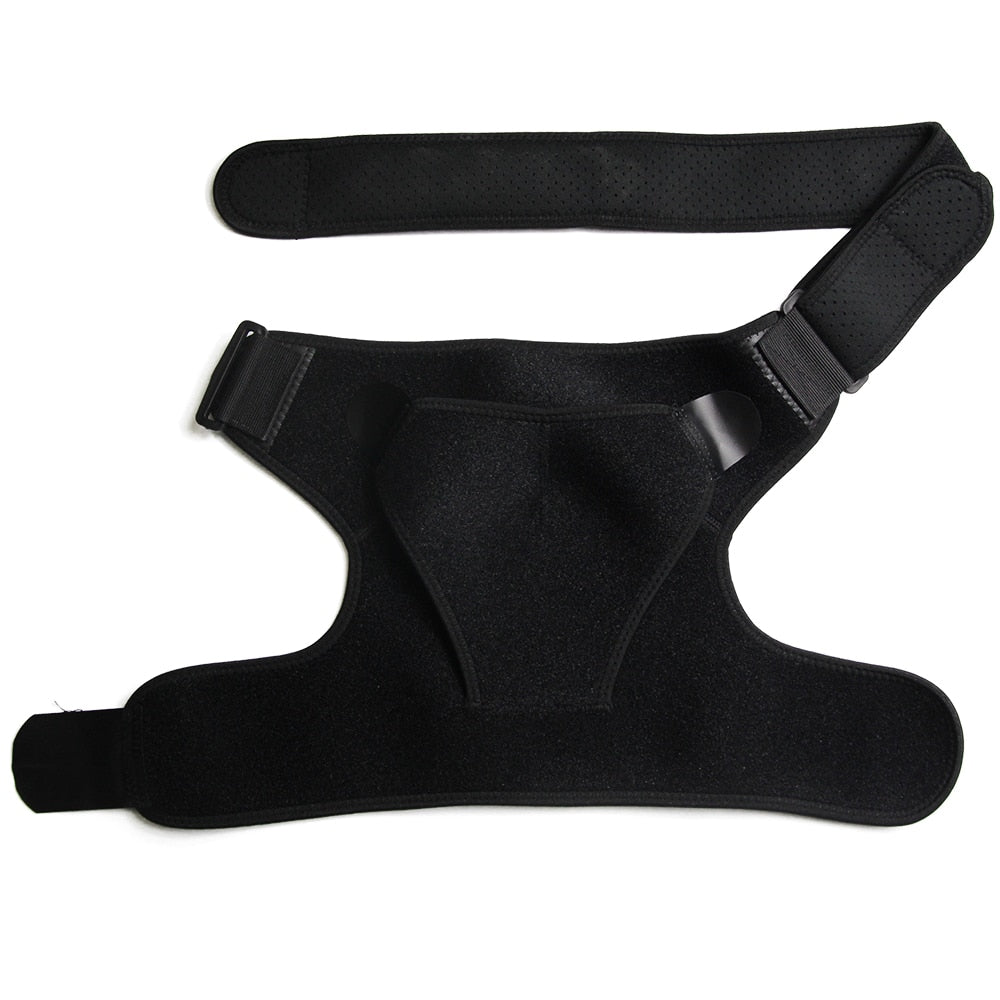 Adjustable Shoulder Brace Support Strap Wrap Belt Band Pad Shoulder Care Bandage Black