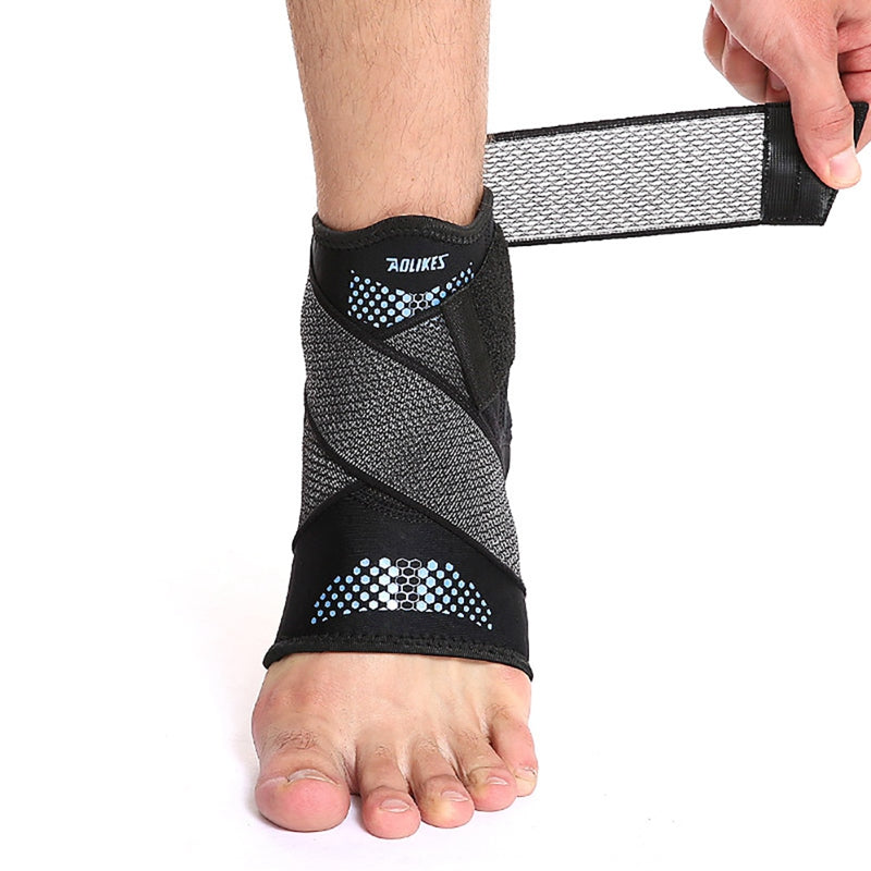 1pc Sport Ankle Brace Protector Adjustable Anti-sprain Compression Feet Support Wrap Bandage Protection With Strap