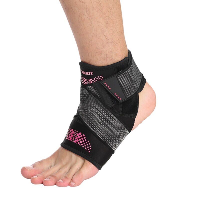 1pc Sport Ankle Brace Protector Adjustable Anti-sprain Compression Feet Support Wrap Bandage Protection With Strap