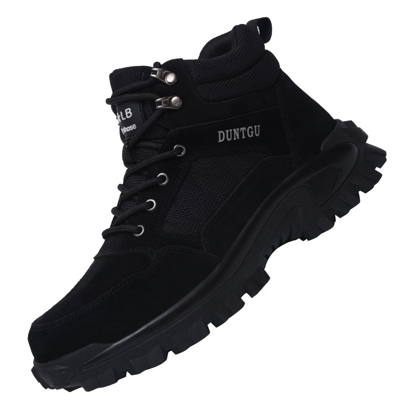 Safety Shoes Anti-Smashing Anti-Piercing Steel Toed Men's Shoes Wear-Resistant Anti Skid Boots Plus Velvet Work Shoes