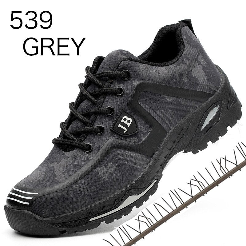 Men spring summer light breathable deodorant safety work shoes Steel toe safety shoes