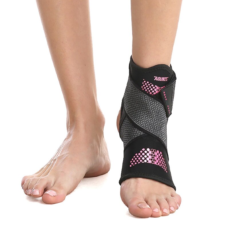 1pc Sport Ankle Brace Protector Adjustable Anti-sprain Compression Feet Support Wrap Bandage Protection With Strap