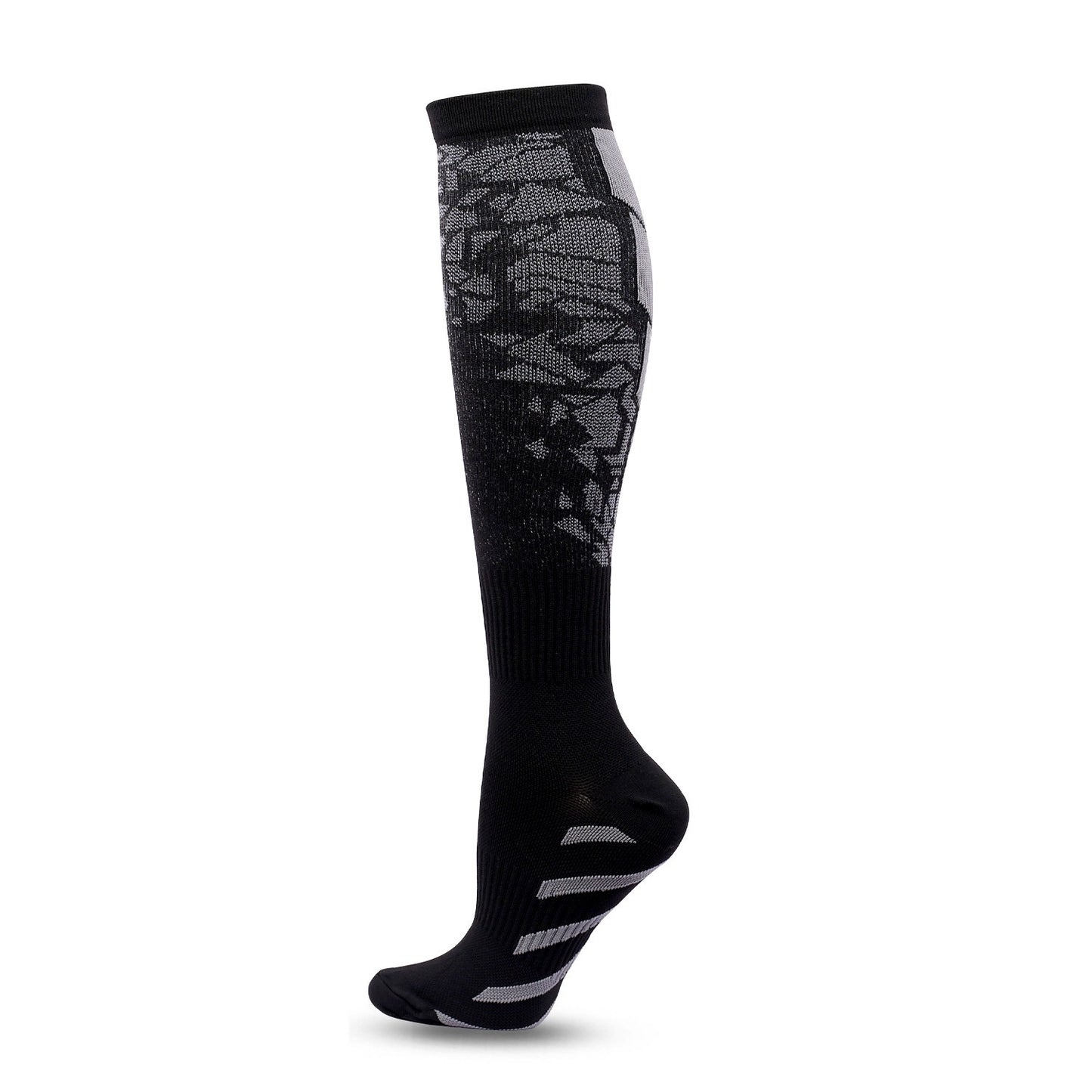 Valentine's Day Hot selling Pressure Socks Set with Black Heart Shaped Calf Socks and Heart Shaped Running Socks