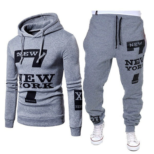 New Spring and Autumn Sweater Pants Casual Sports Couple Set Manufacturer One hand Hooded Two piece Set for Men