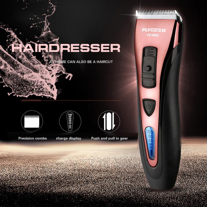 FLYCO Professional Stainless Steel Hair Trimmers waterproof Electric Hair Clippers for Men FC5902