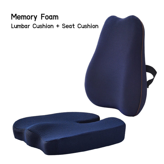 Summer Office Cushion Lumbar Back Support One Set Of Sedentary Gods Memory Foam Seat Cushion Chair Pad