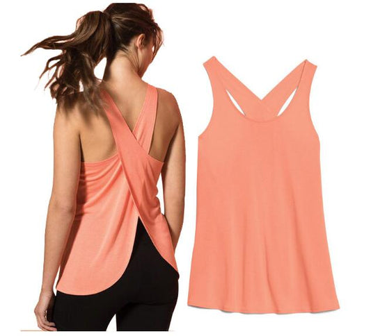 Milk Silk Sleeveless Shawl Sling Top Nude Color Fitness Sports Body Ladies Vest