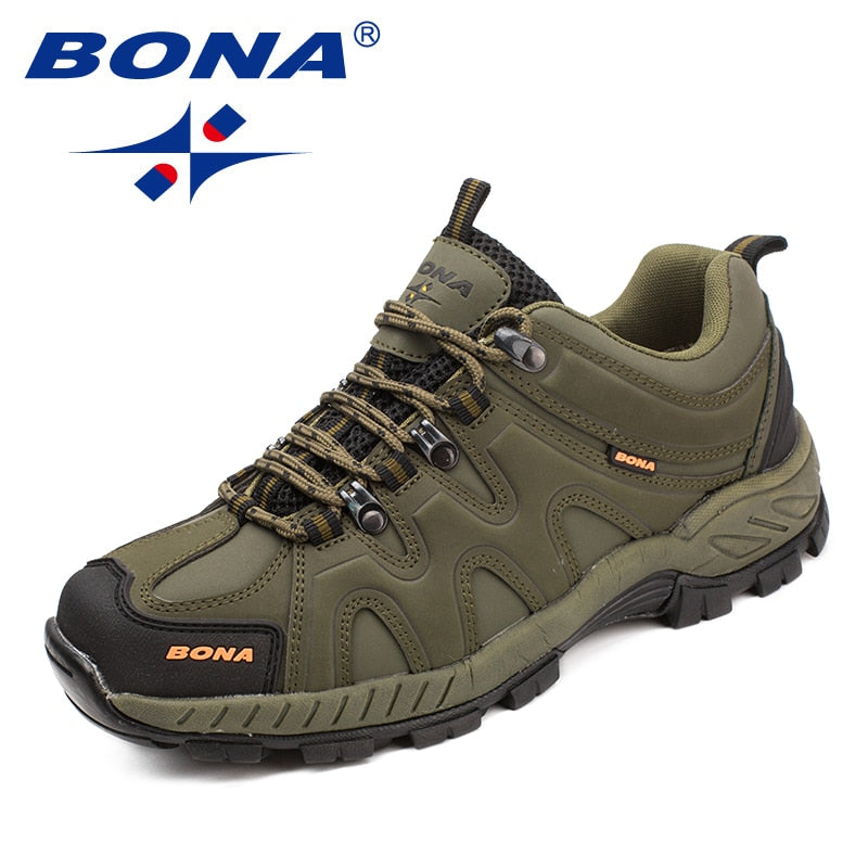 BONA Classics Style Men Hiking Shoes Lace Up Men Sport Shoes Outdoor Jogging Trekking Sneakers