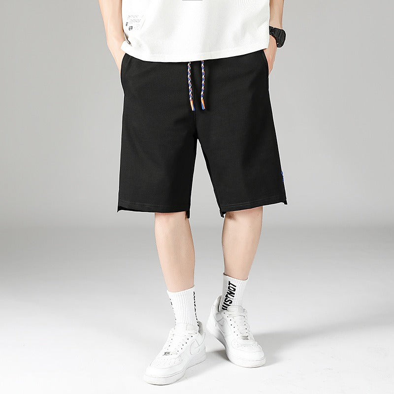 Sports Pants Mens Korean Casual 5 Inch Pants Mens Summer Shorts Solid Color Quick Drying Fashion Mens Oversized Pants