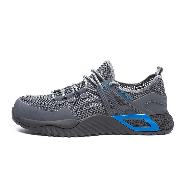 Men's Protective Shoes, Breathable Safety Shoes, Lightweight, Drop-Proof, Work, Puncture-Proof Safety Boots, Men's Casual Shoes