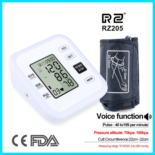 Health Care Arm Blood Pressure Monitor Heart Beat Rate Pulse Meter Tonometer Sphygmomanometers pulsometer