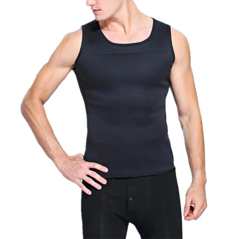 Men's Sauna Vest Ultra Sweat  Shapers Shirt Man Black Waist Cincher Men's Shapers Slimming Waist Trainer Corsets shapewear